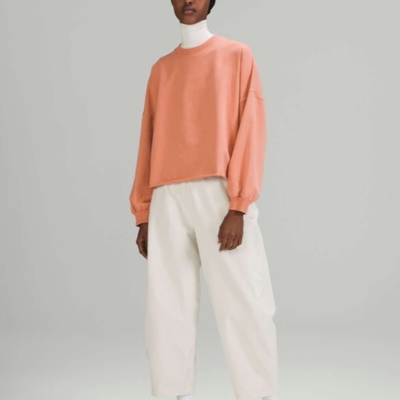 lululemon athletica Tops - Lululemon LA Oversized Boxy Crew Pink Savannah size 10